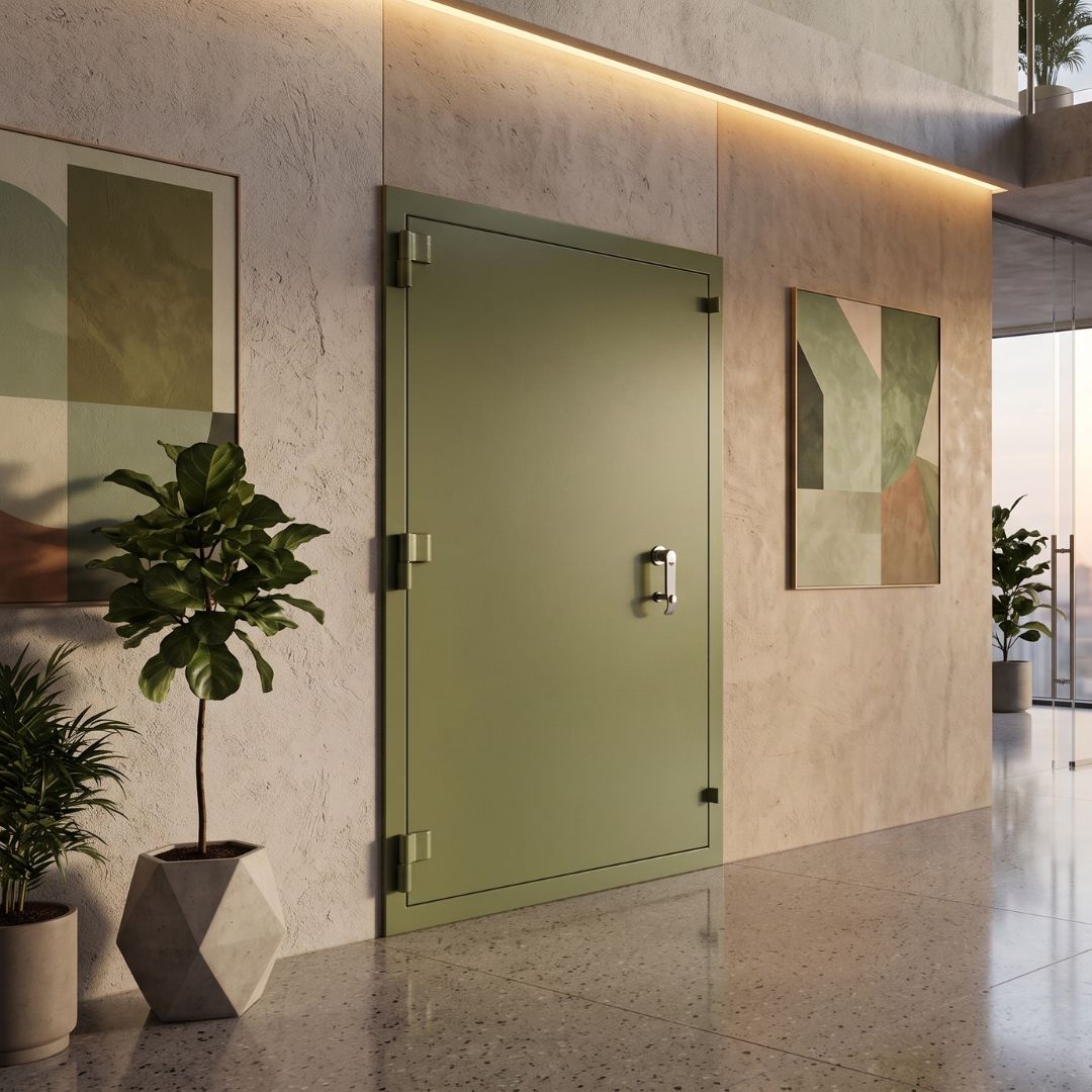 Vault Door in Olive Green