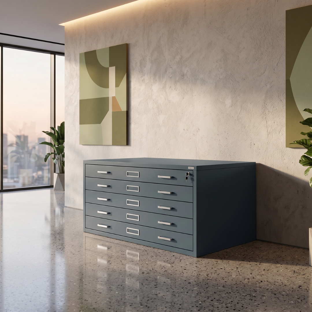 Map and Plan Cabinet — Steel Teal